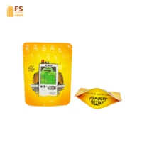 Sacs Mylar personnalisés imprimés UV, refermables avec fermeture éclair, anti-odeur, pour emballage de 1g, 3.5g, 7g, 14g