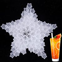 Pailles en plastique transparentes en forme d'étoile de 8 mm, réutilisables, 230 mm, pailles à boire en PP de qualité alimentaire pour jus et cocktails