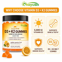 Fabricant chinois de gommes à mâcher personnalisées aromatisées à la vitamine D3 5000 UI K2 MK-7 pour la force des os et des dents et la santé immunitaire