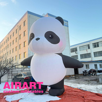 Mascotte gonflable en tissu Oxford de l'usine de fabrication de gonflables, mascotte gonflable panda pour exposition dans un parc à pandas