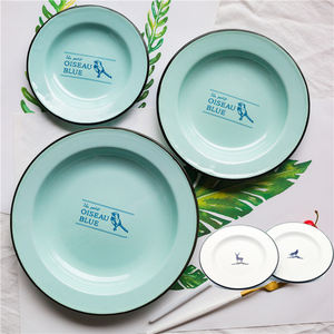 Assiette à <span class=keywords><strong>pizza</strong></span>, steak et en-cas en fonte d'acier émaillée couleur or à <span class=keywords><strong>prix</strong></span> avantageux - Product Image 6