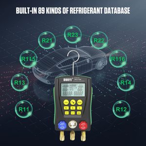 Manómetro Digital de Vacío para HVAC DUOYI DY517A, Juego de Manómetros para Refrigerante, Material ABS, Rango de Presión 0-6000Kpa, 1 Año de Garantía - Product Image 6