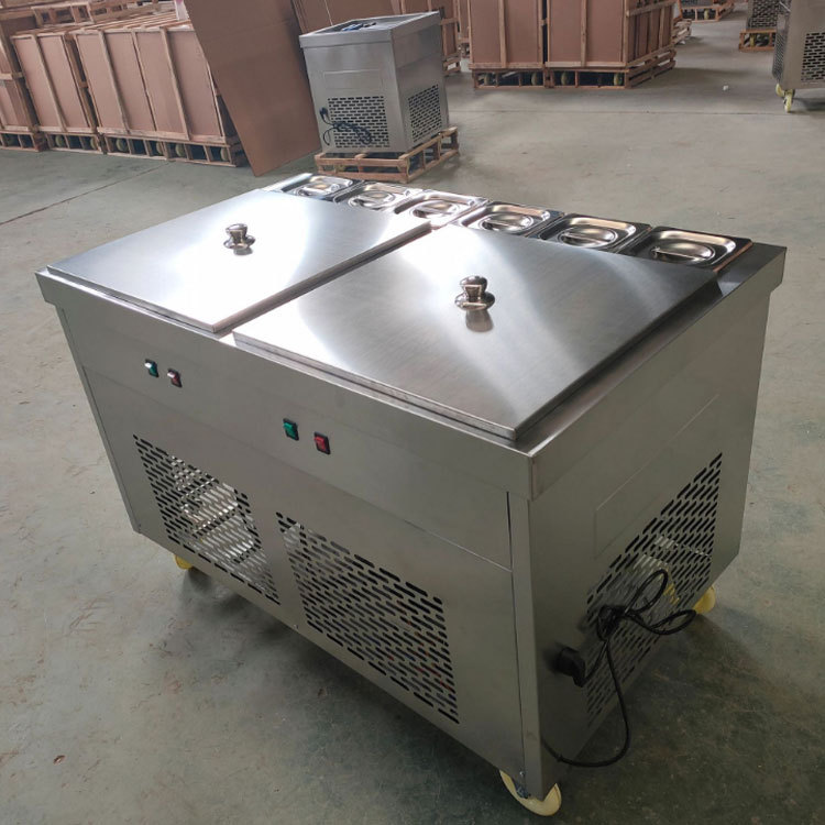Commercial Double Pan Yogurt Freezer Machine