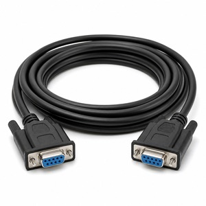 Câble de modem série RS232 <span class=keywords><strong>DB9</strong></span> femelle-femelle de 1 m, câble <span class=keywords><strong>croisé</strong></span> TX RX pour machine industrielle CNC, programmation PLC - Product Image 1