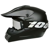 Casque intégral tout-terrain pour VTT, descente, VTT tout-terrain, karting avec lunettes 100 % incluses en ABS