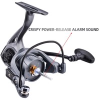 Moulinet de pêche spinning TUOLI, bobine en alliage CNC, rapport de transmission 5.2:1, 12+1BB, système anti-retour, poignée interchangeable pour droitier, faible encombrement
