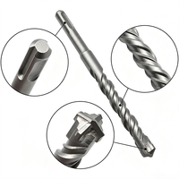 Mèche de perçage à percussion SDS Plus à tête cruciforme, à pointe en carbure YG8, pour marteau perforateur rotatif, pour le perçage de la maçonnerie, du béton, des murs, des briques et des pierres dures