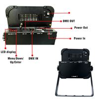 Lampu Par LED Flat 9*18w RGBWA+UV 6in1 Nirkabel Bertenaga Baterai DMX 18w, Laris Terjual