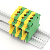 Bloc de bornes de mise à la terre USLKG 16N sur rail DIN, connecteur de terre PE pour fil de 16 mm²