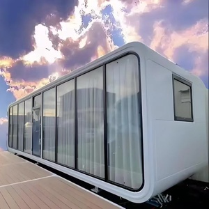 Moderno personalizado <span class=keywords><strong>de</strong></span> alta calidad <span class=keywords><strong>de</strong></span> jardín <span class=keywords><strong>de</strong></span> invierno laminado <span class=keywords><strong>de</strong></span> vidrio templado independiente alojado Gable Sunroom cápsula casa - Product Image 3