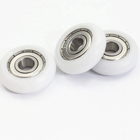 Rueda de rodillo de polea de plástico Circular con rodamiento de bolas de acero cromado 626ZZ con revestimiento de POM de 6x34x10mm para impresora 3D de puerta de ventana