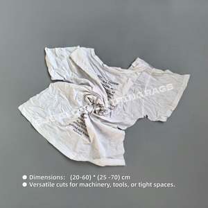 Trapos de Algodón Blancos Impresos de Alta Calidad, con Excelente Absorción, Reutilizables y Duraderos para Limpieza Industrial - Product Image 3