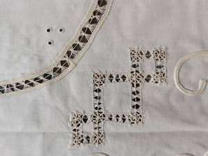 <span class=keywords><strong>Nappe</strong></span> Vintage élégante en coton brodé, dentelle romantique, couverture de table ronde, 50x50 pouces, fête de mariage, maison, hôtel - Product Image 4