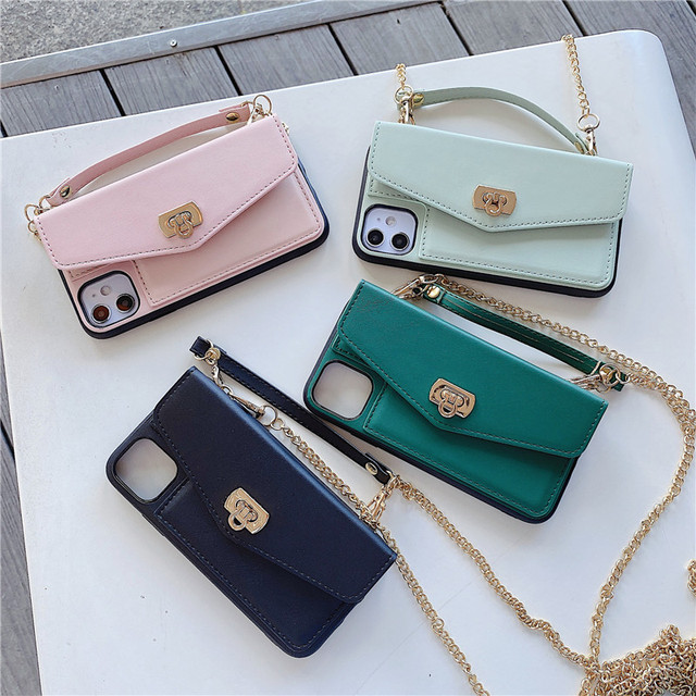 Fashion Lady Portable Crossbody Handbag Strap Wallet Phone case for iphone 13 /12