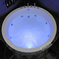 4 persona al aire libre hammam spa drop-en bañeras de hidromasaje redonda piscina de hidromasaje yacuzzi hydro terapia empotrada función spa