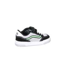 Chaussures décontractées pour enfants, respirantes, en faux daim, noir et gris, fermeture Velcro
