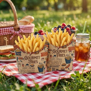 Boîte à frites résistante à <span class=keywords><strong>la</strong></span> graisse avec logo personnalisé <span class=keywords><strong>pour</strong></span> <span class=keywords><strong>la</strong></span> restauration - Product Image 3
