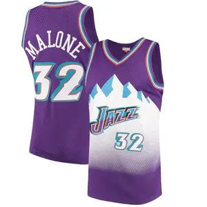 Utah 32 karl malone 12 john estokton 26 kyle korver 45 donovan mitchell 3 ricky rubio retro