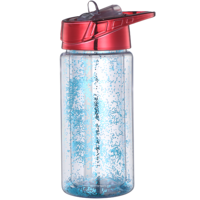 Chine Usine De Qualité Alimentaire Écologique À Double Paroi SANS BPA En Plastique Paillettes D'école En Plastique Bouteilles D'eau Pour Les Enfants Avec De La Paille