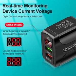 New Dual USB Port Digital Display Fast Charger 5V4.1A QC3.0 Quick <b>Adapter</b> Wall Charging Travel <b>Adapter</b> for iPhone Samsung - Product Image 3