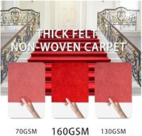 Tapis de couloir en feutre polyester non tissé rouge pour mariage, banquet, cérémonie, exposition, événement, location