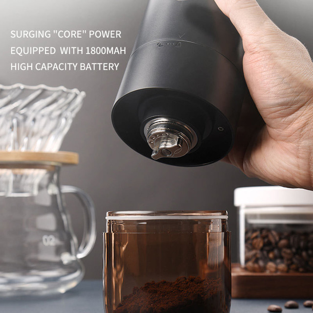 Color Box Hot Selling Portable Mini Electric Coffee Grinder Usb Rechargeable Coffee Grinder for Coffee Bean Made in China Black