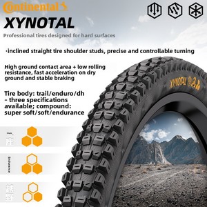 Neumático de bicicleta de montaña Kryptotal-F R de doble capa DH Downhill para niños, especificaciones EN, 27.5/29x2.4, compuesto Xynotal - Product Image 5