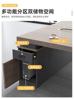 Bureau de bureau Simple moderne en bois métal patron employé ordinateur une personne établi bureau