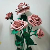 Rose artificielle géante rose vif en EVA, imperméable, écologique, durable, moderne, pour décoration de mariage, événement, fête, anniversaire, scène, Bangni