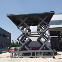 Elevador de Tijera Hidráulico de Doble Plataforma Jiuxin SJG con Certificación CE, Tamaño de Mesa 5400x2500MM, Elevador Fijo para Estacionamiento de Autos en Hoteles y Subterráneos