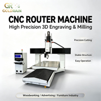 Router CNC de 5 Ejes para Madera, 1200x1200mm, para Tallado de Muebles y Creación de Esculturas y Estatuas en 3D