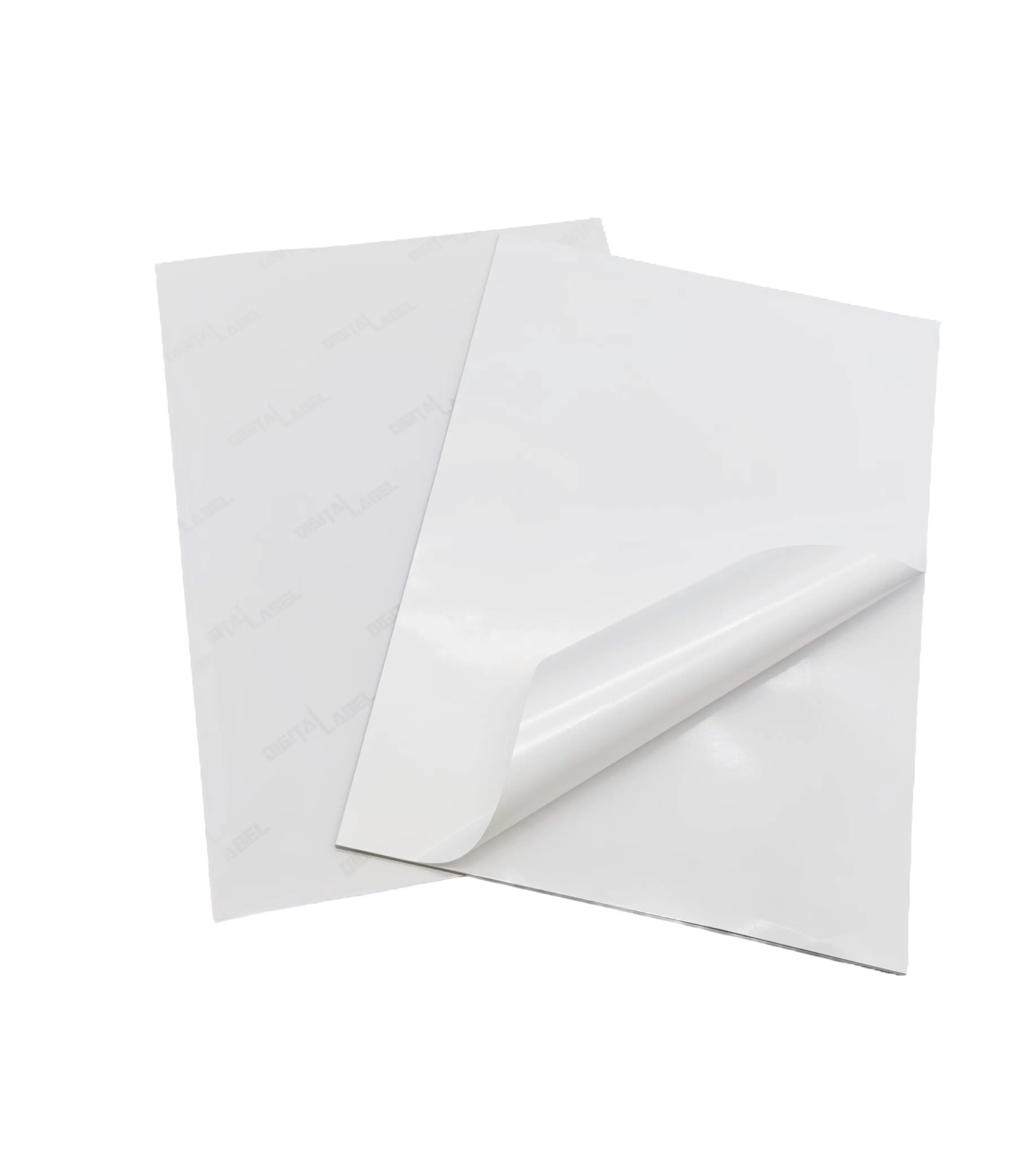 Nuevo brillante PP imprimible impermeable 100um hoja de etiquetas transparente A4 papel adhesivo de vinilo 100 Uds para impresora de inyección de tinta/láser A4