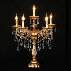 Nến Bàn Ăn Sang Trọng Cho Biệt Thự Mới Đèn Bàn Pha Lê K9 Đèn Bàn Hợp Kim Kẽm Trang Trí Sảnh Khách Sạn Phòng Khách Cổ Điển - Product Image 6