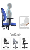 Chaise de bureau confortable en tissu pour cadre, idéale pour le personnel, le jeu sur PC, ergonomique, pivotante, pour le travail.