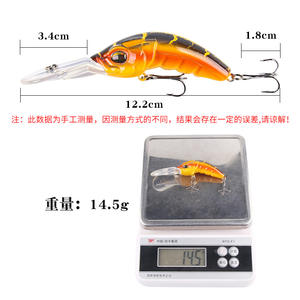 Señuelo de Pesca Ytqhxy Minnow de 10.4cm y 14.5g, Señuelo Duro de Buceo Profundo con Sonajeros para Pesca de Lubina - Product Image 2