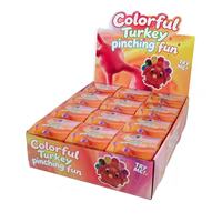 12 pièces/boîte Jouets Squishy de Haute Qualité, Pailletés, à Remontée Lente, Colorés, en Forme de Dinde, Amusants à Pincer, Jouets à Presser pour Thanksgiving