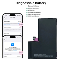 Batterie authentique pour iPhone 13, 14 Pro, 15 Pro Max – Remplaçable, 100 % de capacité, sans alerte, prise en charge du diagnostic