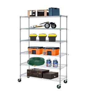 Simple <span class=keywords><strong>Rack</strong></span> 6 Tiers Hochleistungs-Stahldraht regal Chrom <span class=keywords><strong>Metro</strong></span> Office Shelf <span class=keywords><strong>Metal</strong></span> - Product Image 1