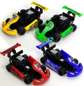ホット販売ミニプルバックパワーゴーカートカーレーシングゲーム車両モデル子供教育玩具男の子のための面白い子供のおもちゃプラスチック車