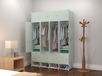 Armoire de chambre économique et moderne, organisateur de vêtements pliable et extensible en plastique pour dressing