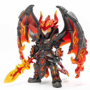 Vente en gros de figurines d'action anime personnalisées de haute qualité, figurines en vinyle ODM, figurines transparentes à effet dégradé, <span class=keywords><strong>chevalier</strong></span> flamboyant, <span class=keywords><strong>figurine</strong></span> mecha - Product Image 3