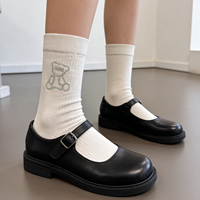 Chaussettes personnalisées à motif mode orné de strass, chaussettes mi-mollet en coton doux pour femme, idéales au quotidien