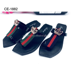 Di marca <span class=keywords><strong>Sandali</strong></span> Delle Donne Delle Signore Unico di Marca di Vibrazione di Cadute di Pantofole Designer Piatto Open Toe Slides Calzature D'oro Flop di Vibrazione Della Spiaggia - Product Image 3