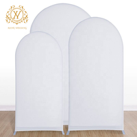 Toile de fond élastique en forme de U transfrontalière, couverture semi-circulaire pour mur de fond extérieur, pour décoration de fête de mariage