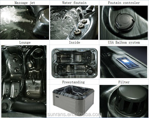 Sunrans SR843 Bain à remous à jets <span class=keywords><strong>Spa</strong></span> extérieur pour <span class=keywords><strong>deux</strong></span> personnes Contrôle américain Balboa <span class=keywords><strong>Spa</strong></span> Bain à remous pour jardin Acrylique - Product Image 4
