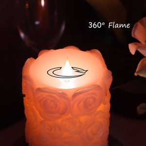 Bougie de décoration de mariage rose rose en forme de <span class=keywords><strong>boule</strong></span> led bougies de <span class=keywords><strong>cire</strong></span> à distance bougie led vacillante - Product Image 6