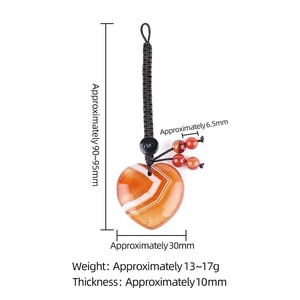 Colgante de Piedra Natural de 30mm en Forma de Corazón, Llavero Tejido, Amatista, <span class=keywords><strong>Cuarzo</strong></span> <span class=keywords><strong>Rosa</strong></span>, Ojo de Tigre, Cristal, Colgante en Forma de Corazón DIY - Product Image 5