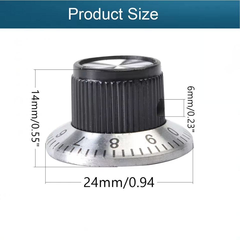 Aluminum Speaker Knobs - Volume Control for Guitar Pedals