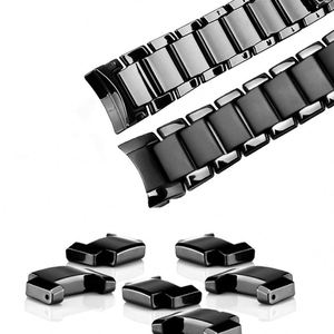 22mm 24mm קרמיקה לערבב להקת שעון פלדה עבור AR1451 AR1452 שעונים סמסונג S3 S4 מעוקל סוף - Product Image 3