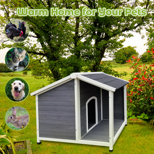 Caseta para Perros Gris, Resistente al Viento y la Lluvia, con Protección Solar y Aislamiento Térmico, Ideal para Refrescarse del Calor, Venta Caliente 2026, Envío desde Almacén en EE. UU. - Product Image 3